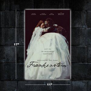 Frankenstein 2025 horror movie poster - 11x17 wall art print Guillermo del Toro